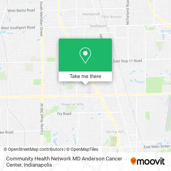 Community Health Network MD Anderson Cancer Center map