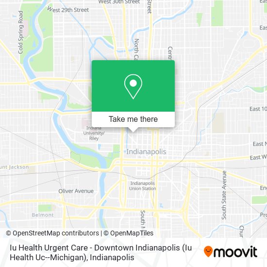 Iu Health Urgent Care - Downtown Indianapolis (Iu Health Uc--Michigan) map