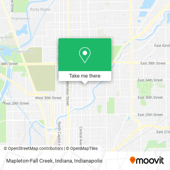 Mapa de Mapleton-Fall Creek, Indiana