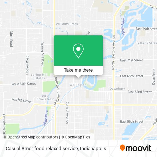 Casual Amer food relaxed service map