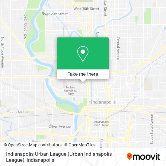 Indianapolis Urban League map