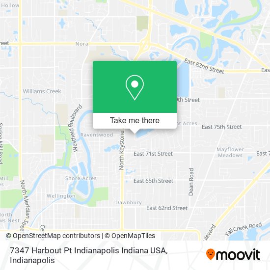 Mapa de 7347 Harbout Pt Indianapolis Indiana USA