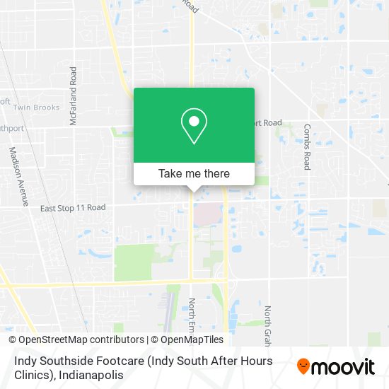 Mapa de Indy Southside Footcare (Indy South After Hours Clinics)