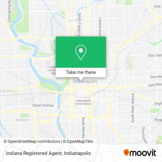 Indiana Registered Agent map