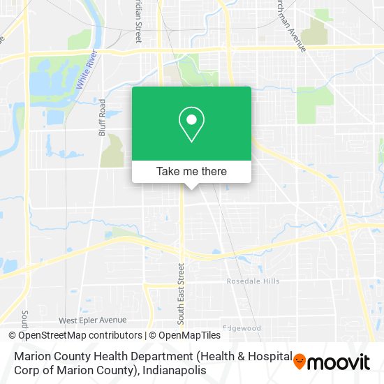 Mapa de Marion County Health Department (Health & Hospital Corp of Marion County)