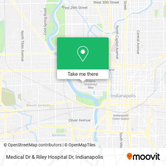 Medical Dr & Riley Hospital Dr map