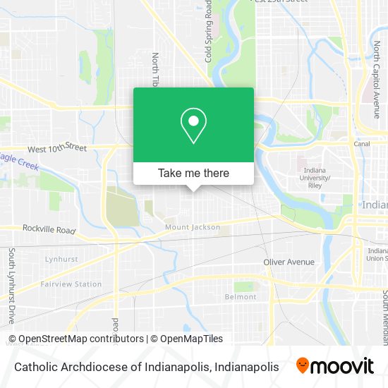 Catholic Archdiocese of Indianapolis map