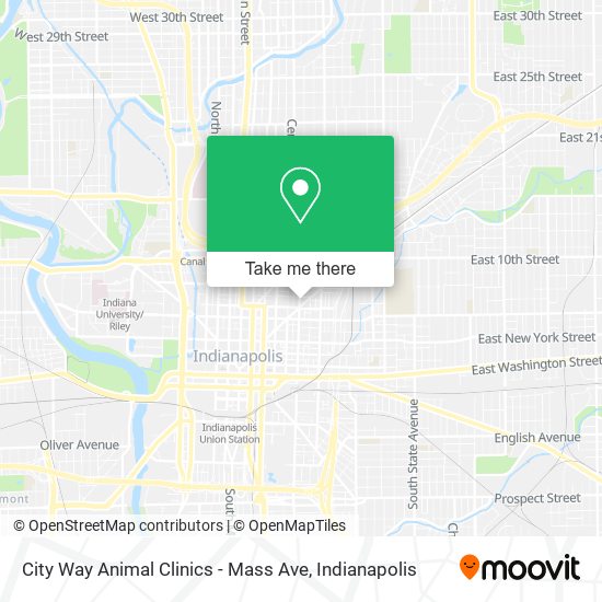City Way Animal Clinics - Mass Ave map