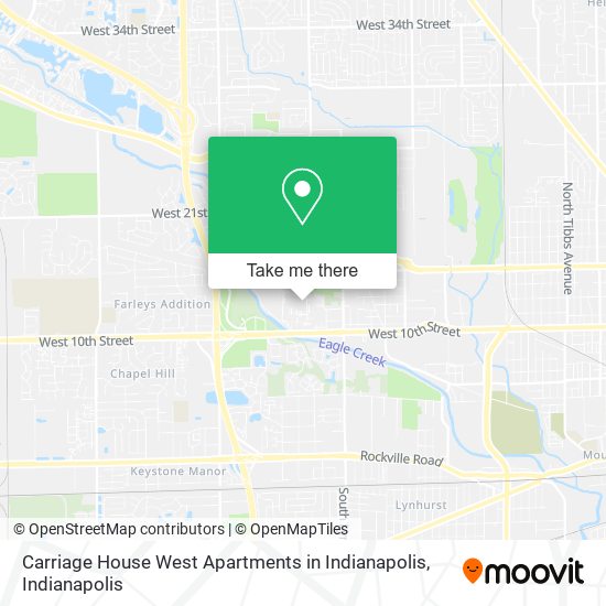 Carriage House West Apartments in Indianapolis map