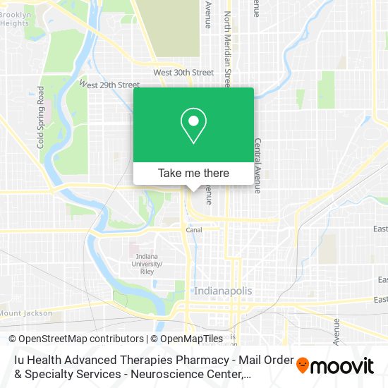 Iu Health Advanced Therapies Pharmacy - Mail Order & Specialty Services - Neuroscience Center map