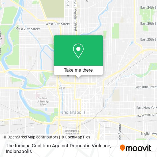 The Indiana Coalition Against Domestic Violence map