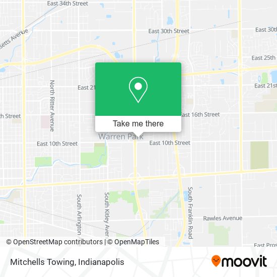 Mitchells Towing map