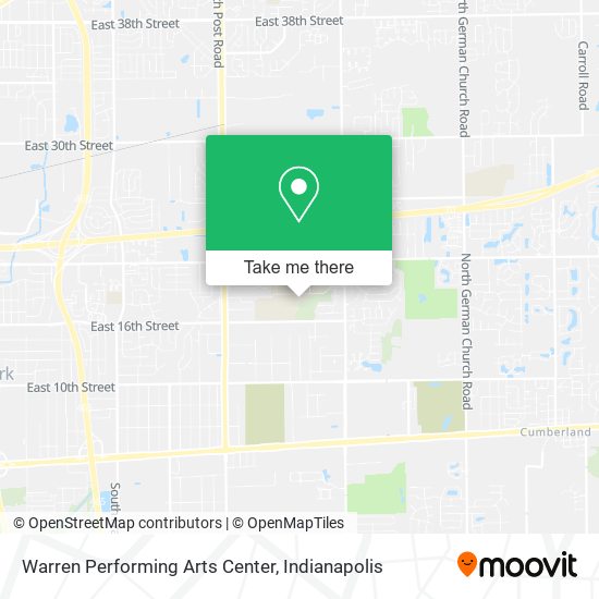 Mapa de Warren Performing Arts Center