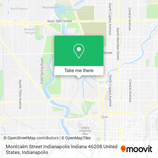 Mapa de Montcalm Street Indianapolis Indiana 46208 United States