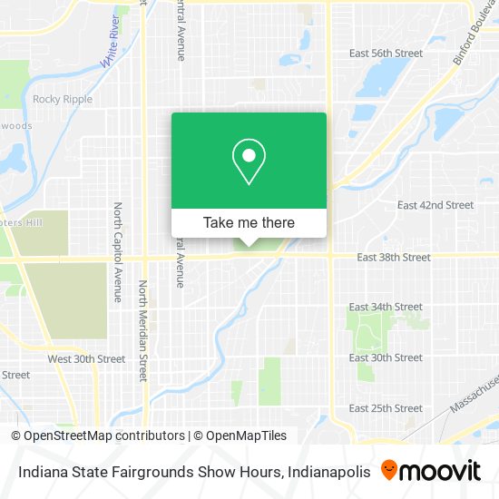 Indiana State Fairgrounds Show Hours map