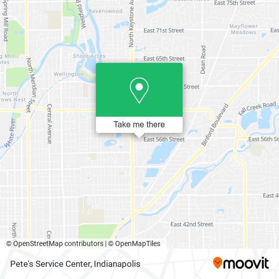 Pete's Service Center map