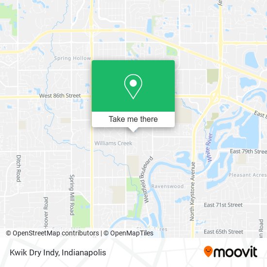 Kwik Dry Indy map