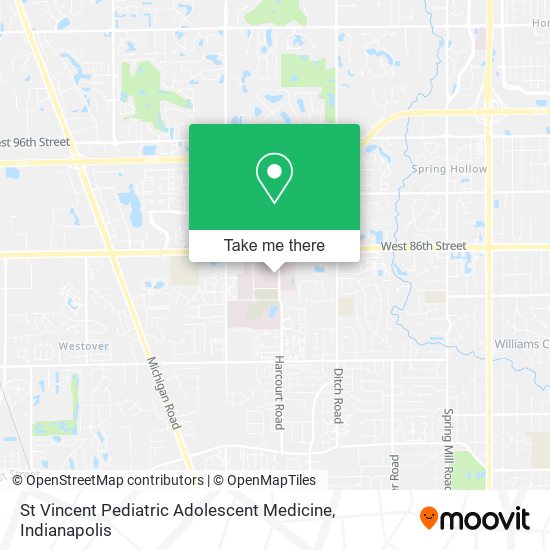 Mapa de St Vincent Pediatric Adolescent Medicine