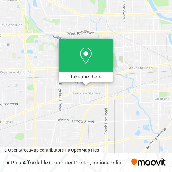 A Plus Affordable Computer Doctor map