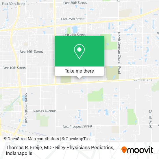 Mapa de Thomas R. Freije, MD - Riley Physicians Pediatrics