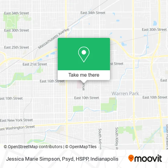 Jessica Marie Simpson, Psyd, HSPP map