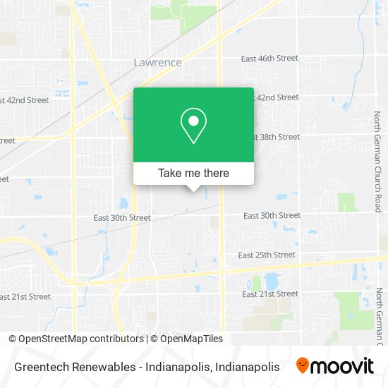 Greentech Renewables - Indianapolis map