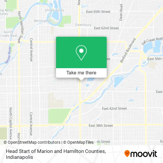 Head Start of Marion and Hamilton Counties map