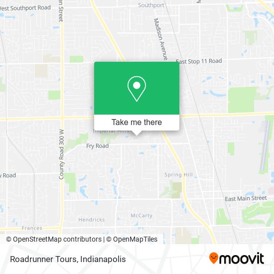 Roadrunner Tours map