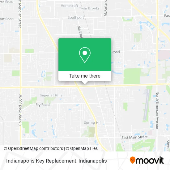 Indianapolis Key Replacement map