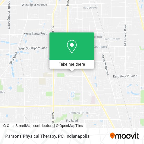 Parsons Physical Therapy, PC map