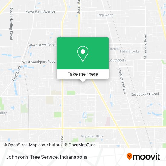 Johnson's Tree Service map