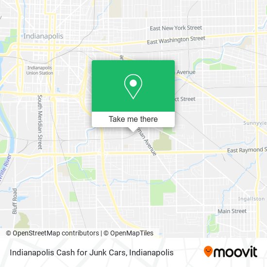 Mapa de Indianapolis Cash for Junk Cars