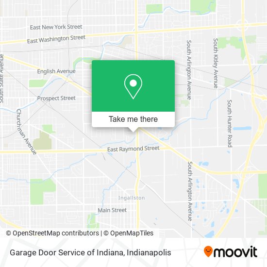 Garage Door Service of Indiana map
