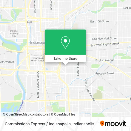 Commissions Express / Indianapolis map