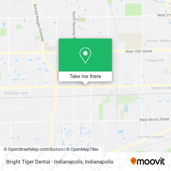 Mapa de Bright Tiger Dental - Indianapolis