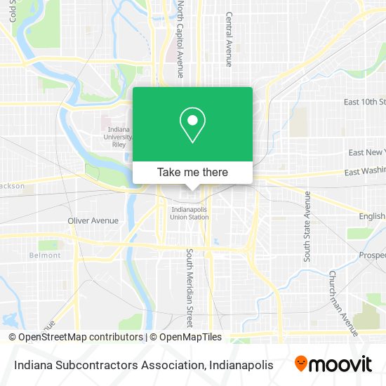 Indiana Subcontractors Association map