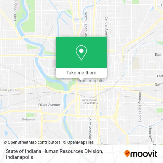 State of Indiana Human Resources Division map