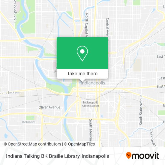 Indiana Talking BK Braille Library map