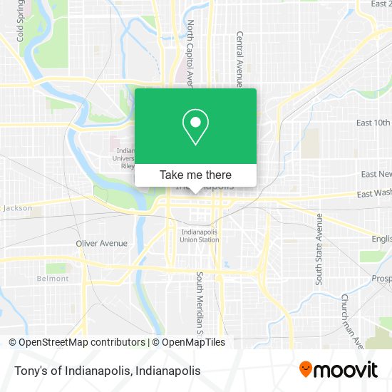 Tony's of Indianapolis map