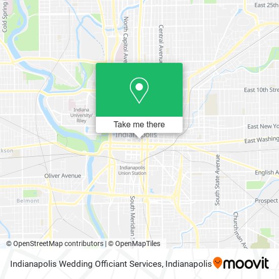 Mapa de Indianapolis Wedding Officiant Services