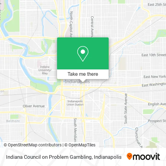 Indiana Council on Problem Gambling map