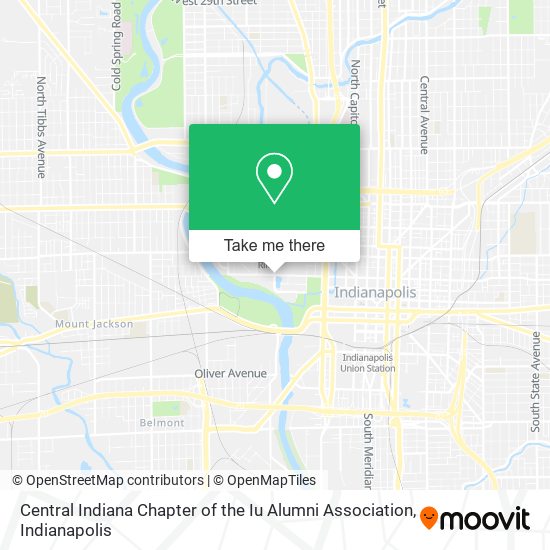 Central Indiana Chapter of the Iu Alumni Association map