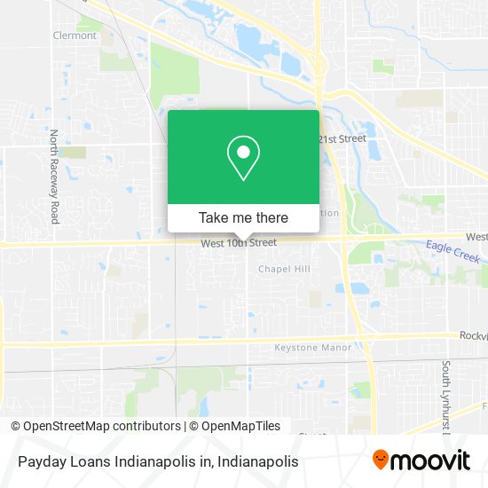 Mapa de Payday Loans Indianapolis in