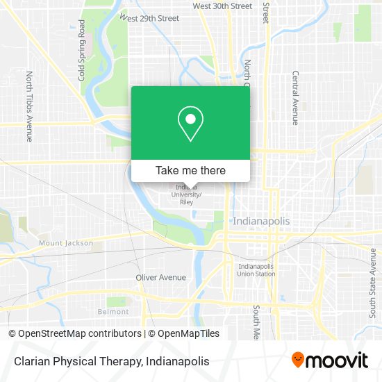 Clarian Physical Therapy map