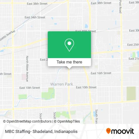 MBC Staffing- Shadeland map