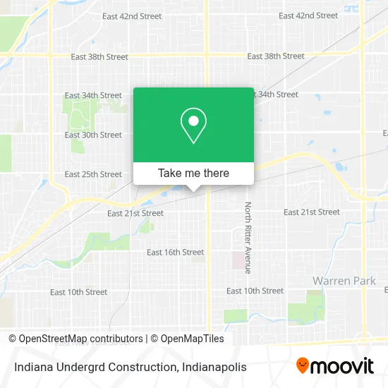 Indiana Undergrd Construction map