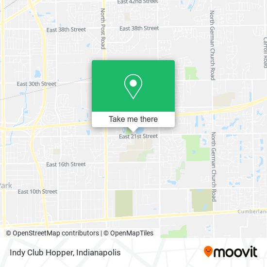 Indy Club Hopper map