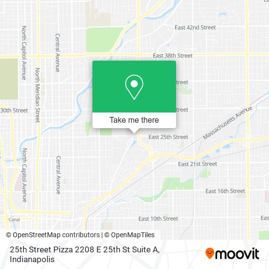 Mapa de 25th Street Pizza 2208 E 25th St Suite A