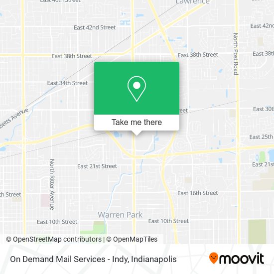 Mapa de On Demand Mail Services - Indy