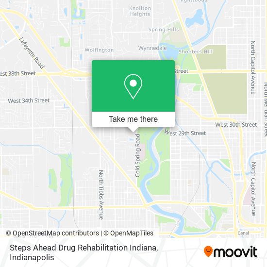 Steps Ahead Drug Rehabilitation Indiana map